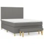 Box spring bed with dark gray fabric mattress 140x200 cm by vidaXL, Beds and slatted bases - Ref: Foro24-3136998, Price: 540,...