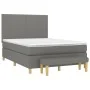 Box spring bed with dark gray fabric mattress 140x200 cm by vidaXL, Beds and slatted bases - Ref: Foro24-3136998, Price: 540,...