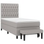 Boxspringbett mit hellgrauer Stoffmatratze 100x200 cm von vidaXL, Betten und Lattenroste - Ref: Foro24-3136813, Preis: 372,18...
