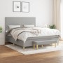 Box spring bed with light gray fabric mattress 180x200 cm by vidaXL, Beds and slatted bases - Ref: Foro24-3137013, Price: 663...