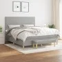 Cama box spring con colchón tela gris claro 180x200 cm de vidaXL, Camas y somieres - Ref: Foro24-3137013, Precio: 675,66 €, D...