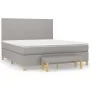 Box spring bed with light gray fabric mattress 180x200 cm by vidaXL, Beds and slatted bases - Ref: Foro24-3137013, Price: 674...