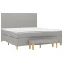 Box spring bed with light gray fabric mattress 180x200 cm by vidaXL, Beds and slatted bases - Ref: Foro24-3137013, Price: 663...