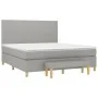 Box spring bed with light gray fabric mattress 180x200 cm by vidaXL, Beds and slatted bases - Ref: Foro24-3137013, Price: 674...
