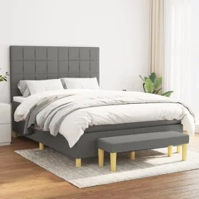 Box spring bed with dark gray fabric mattress 140x200 cm by vidaXL, Beds and slatted bases - Ref: Foro24-3137158, Price: 532,...