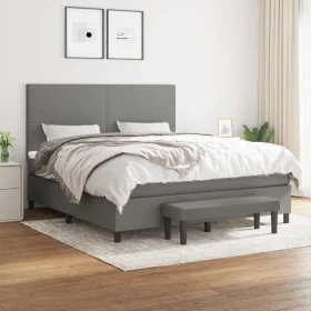 Box spring bed with dark gray fabric mattress 180x200 cm by vidaXL, Beds and slatted bases - Ref: Foro24-3136454, Price: 668,...
