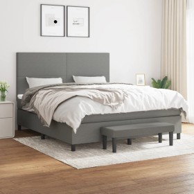 Boxspringbett mit dunkelgrauer Stoffmatratze 180x200 cm von vidaXL, Betten und Lattenroste - Ref: Foro24-3136454, Preis: 682,...
