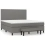 Box spring bed with dark gray fabric mattress 180x200 cm by vidaXL, Beds and slatted bases - Ref: Foro24-3136454, Price: 668,...