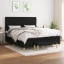 Cama box spring con colchón tela negro 160x200 cm de vidaXL, Camas y somieres - Ref: Foro24-3137407, Precio: 649,04 €