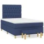 Box spring bed with blue fabric mattress 120x200 cm by vidaXL, Beds and slatted bases - Ref: Foro24-3137387, Price: 463,45 €,...