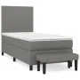 Box spring bed with dark gray fabric mattress 80x200 cm by vidaXL, Beds and slatted bases - Ref: Foro24-3136390, Price: 372,2...