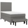 Box spring bed with dark gray fabric mattress 80x200 cm by vidaXL, Beds and slatted bases - Ref: Foro24-3136390, Price: 372,2...