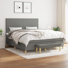 Boxspringbett mit dunkelgrauer Stoffmatratze 180x200 cm von vidaXL, Betten und Lattenroste - Ref: Foro24-3137014, Preis: 672,...