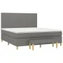 Cama box spring con colchón tela gris oscuro 180x200 cm de vidaXL, Camas y somieres - Ref: Foro24-3137014, Precio: 634,03 €, ...