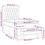 Boxspringbett mit hellgrauer Stoffmatratze 90x200 cm von vidaXL, Betten und Lattenroste - Ref: Foro24-3136805, Preis: 367,90 ...