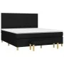Box spring bed with black fabric mattress 160x200 cm by vidaXL, Beds and slatted bases - Ref: Foro24-3137167, Price: 638,55 €...