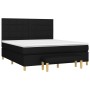 Cama box spring con colchón tela negro 160x200 cm de vidaXL, Camas y somieres - Ref: Foro24-3137167, Precio: 618,23 €, Descue...