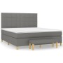 Box spring bed with dark gray fabric mattress 180x200 cm by vidaXL, Beds and slatted bases - Ref: Foro24-3137174, Price: 646,...