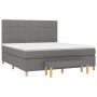 Box spring bed with dark gray fabric mattress 180x200 cm by vidaXL, Beds and slatted bases - Ref: Foro24-3137174, Price: 646,...