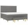 Box spring bed with dark gray fabric mattress 180x200 cm by vidaXL, Beds and slatted bases - Ref: Foro24-3137174, Price: 621,...