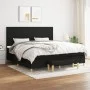 Cama box spring con colchón tela negro 200x200 cm de vidaXL, Camas y somieres - Ref: Foro24-3137023, Precio: 726,06 €, Descue...
