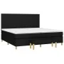 Box spring bed with black fabric mattress 200x200 cm by vidaXL, Beds and slatted bases - Ref: Foro24-3137023, Price: 725,40 €...