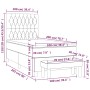 Box spring bed with cream fabric mattress 100x200 cm by vidaXL, Beds and slatted bases - Ref: Foro24-3136818, Price: 381,30 €...