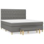 Cama box spring con colchón tela gris oscuro 180x200 cm de vidaXL, Camas y somieres - Ref: Foro24-3137414, Precio: 680,60 €, ...