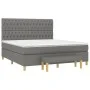 Box spring bed with dark gray fabric mattress 180x200 cm by vidaXL, Beds and slatted bases - Ref: Foro24-3137414, Price: 657,...