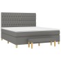 Cama box spring con colchón tela gris oscuro 180x200 cm de vidaXL, Camas y somieres - Ref: Foro24-3137414, Precio: 680,60 €, ...
