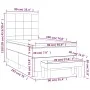 Box spring bed with black fabric mattress 90x190 cm by vidaXL, Beds and slatted bases - Ref: Foro24-3137119, Price: 313,26 €,...