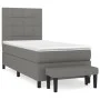 Box spring bed with dark gray fabric mattress 80x200 cm by vidaXL, Beds and slatted bases - Ref: Foro24-3136550, Price: 402,3...