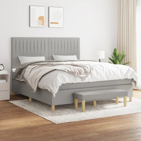 Boxspringbett mit hellgrauer Stoffmatratze 180x200 cm von vidaXL, Betten und Lattenroste - Ref: Foro24-3137333, Preis: 661,14...