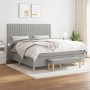 Box spring bed with light gray fabric mattress 180x200 cm by vidaXL, Beds and slatted bases - Ref: Foro24-3137333, Price: 661...