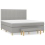 Box spring bed with light gray fabric mattress 180x200 cm by vidaXL, Beds and slatted bases - Ref: Foro24-3137333, Price: 661...