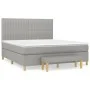 Box spring bed with light gray fabric mattress 180x200 cm by vidaXL, Beds and slatted bases - Ref: Foro24-3137333, Price: 636...