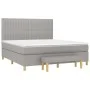 Box spring bed with light gray fabric mattress 180x200 cm by vidaXL, Beds and slatted bases - Ref: Foro24-3137333, Price: 636...