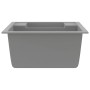 Fregadero de cocina doble seno con rebosadero granito gris