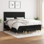 Box spring bed with black fabric mattress 160x200 cm by vidaXL, Beds and slatted bases - Ref: Foro24-3137007, Price: 617,20 €...