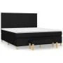 Box spring bed with black fabric mattress 160x200 cm by vidaXL, Beds and slatted bases - Ref: Foro24-3137007, Price: 601,96 €...