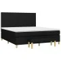 Box spring bed with black fabric mattress 160x200 cm by vidaXL, Beds and slatted bases - Ref: Foro24-3137007, Price: 601,96 €...