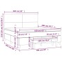 Box spring bed with black fabric mattress 160x200 cm by vidaXL, Beds and slatted bases - Ref: Foro24-3137007, Price: 617,20 €...