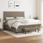 Box spring bed with taupe gray fabric mattress 160x200 cm by vidaXL, Beds and slatted bases - Ref: Foro24-3136609, Price: 629...