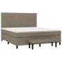 Box spring bed with taupe gray fabric mattress 160x200 cm by vidaXL, Beds and slatted bases - Ref: Foro24-3136609, Price: 629...