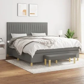 Box spring bed with dark gray fabric mattress 180x200 cm by vidaXL, Beds and slatted bases - Ref: Foro24-3137334, Price: 647,...