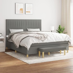 Boxspringbett mit dunkelgrauer Stoffmatratze 180x200 cm von vidaXL, Betten und Lattenroste - Ref: Foro24-3137334, Preis: 673,...