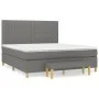 Cama box spring con colchón tela gris oscuro 180x200 cm de vidaXL, Camas y somieres - Ref: Foro24-3137334, Precio: 644,64 €, ...