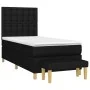 Box spring bed with black fabric mattress 90x190 cm by vidaXL, Beds and slatted bases - Ref: Foro24-3137439, Price: 316,58 €,...