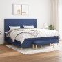 Boxspringbett mit blauer Stoffmatratze 200x200 cm von vidaXL, Betten und Lattenroste - Ref: Foro24-3137027, Preis: 725,62 €, ...
