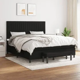 Box spring bed with black fabric mattress 180x200 cm by vidaXL, Beds and slatted bases - Ref: Foro24-3136775, Price: 644,76 €...